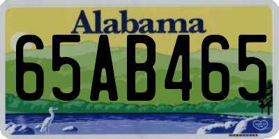 AL license plate 65AB465