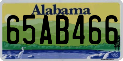 AL license plate 65AB466