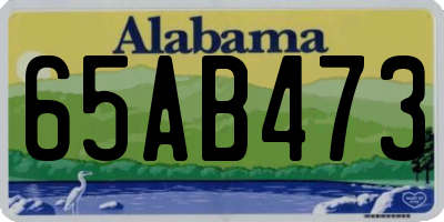 AL license plate 65AB473