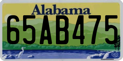 AL license plate 65AB475