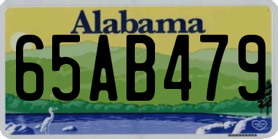 AL license plate 65AB479