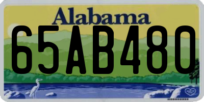 AL license plate 65AB480