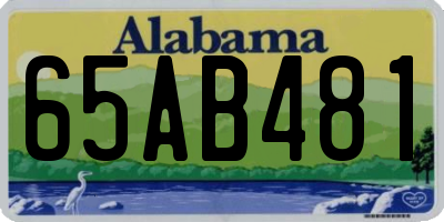 AL license plate 65AB481