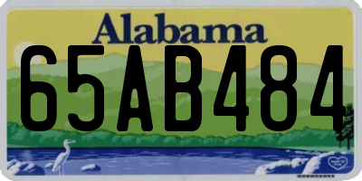 AL license plate 65AB484