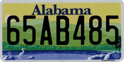 AL license plate 65AB485
