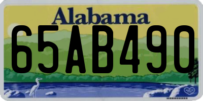 AL license plate 65AB490