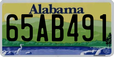 AL license plate 65AB491