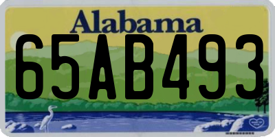 AL license plate 65AB493