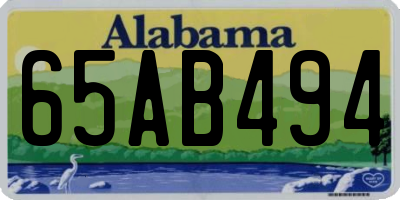 AL license plate 65AB494