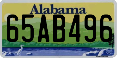 AL license plate 65AB496