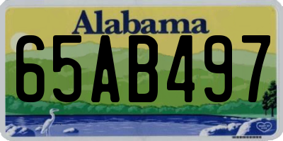 AL license plate 65AB497