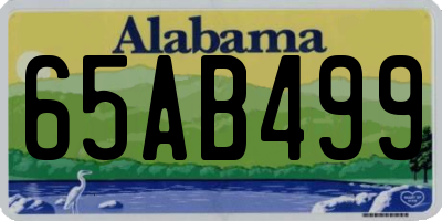 AL license plate 65AB499