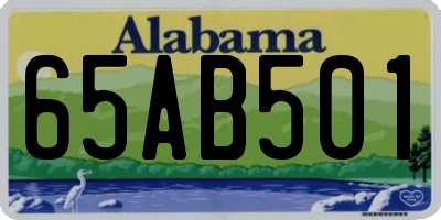 AL license plate 65AB501