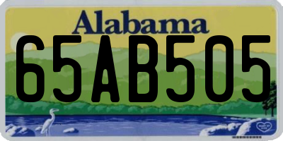 AL license plate 65AB505