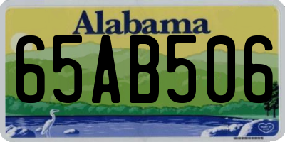 AL license plate 65AB506
