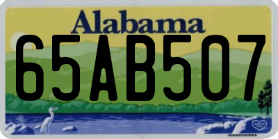 AL license plate 65AB507