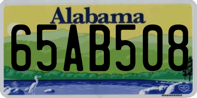 AL license plate 65AB508