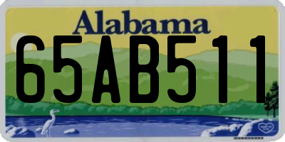 AL license plate 65AB511