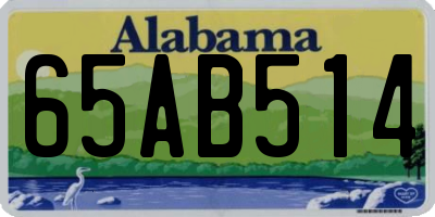 AL license plate 65AB514