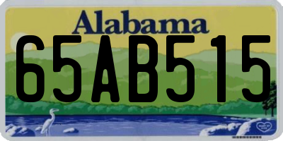 AL license plate 65AB515