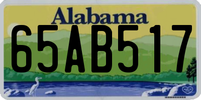 AL license plate 65AB517