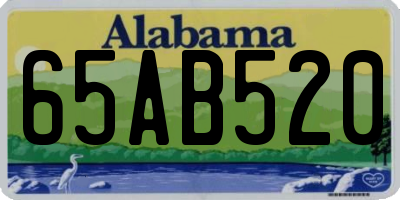 AL license plate 65AB520