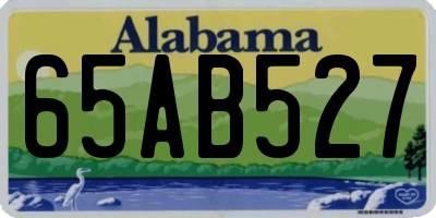AL license plate 65AB527