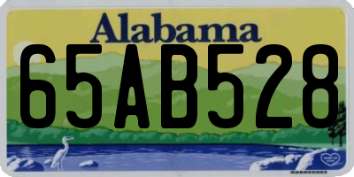 AL license plate 65AB528