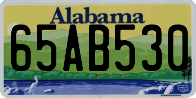 AL license plate 65AB530