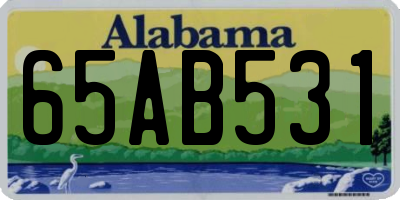 AL license plate 65AB531