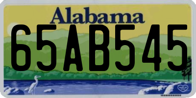 AL license plate 65AB545