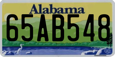 AL license plate 65AB548
