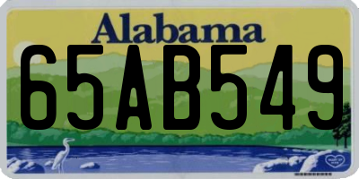AL license plate 65AB549