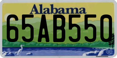 AL license plate 65AB550