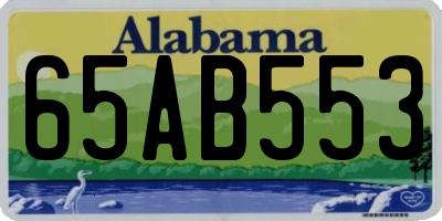 AL license plate 65AB553