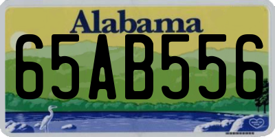 AL license plate 65AB556