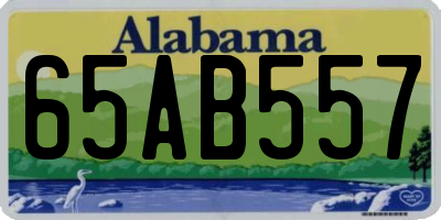 AL license plate 65AB557