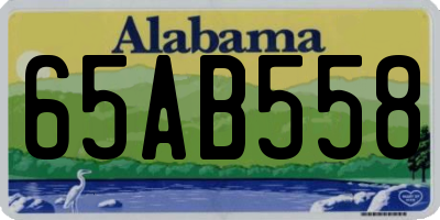 AL license plate 65AB558
