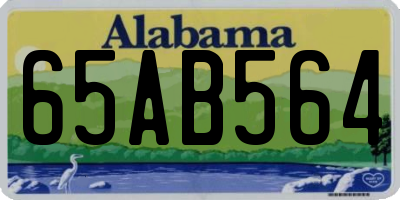 AL license plate 65AB564