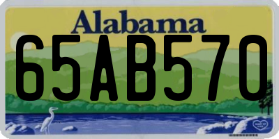 AL license plate 65AB570