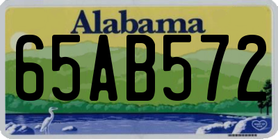 AL license plate 65AB572