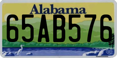 AL license plate 65AB576