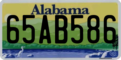AL license plate 65AB586