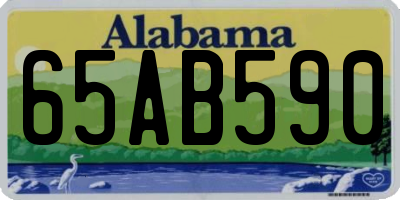 AL license plate 65AB590