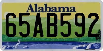 AL license plate 65AB592