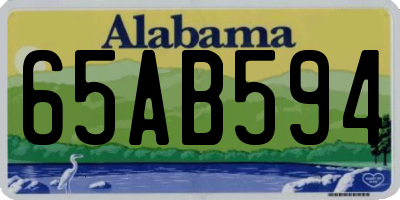 AL license plate 65AB594