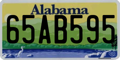 AL license plate 65AB595