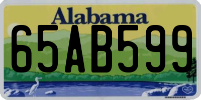 AL license plate 65AB599