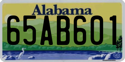 AL license plate 65AB601