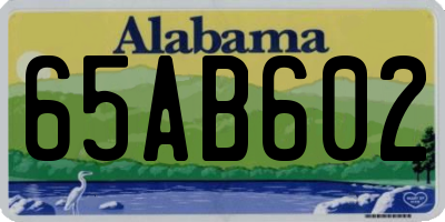 AL license plate 65AB602